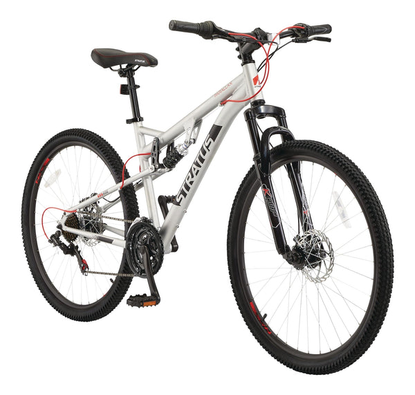 Parallax Dual-Suspension Mountain Bike, 27.5-in Wheel, Silver Z6A2