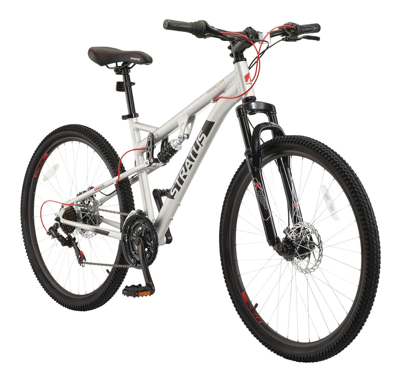 Parallax Dual-Suspension Mountain Bike, 27.5-in Wheel, Silver Z6A2
