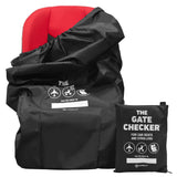Stroller Gate Heavy-Duty Black Checker Travel Bag with Pouch X5J5 - product image 1