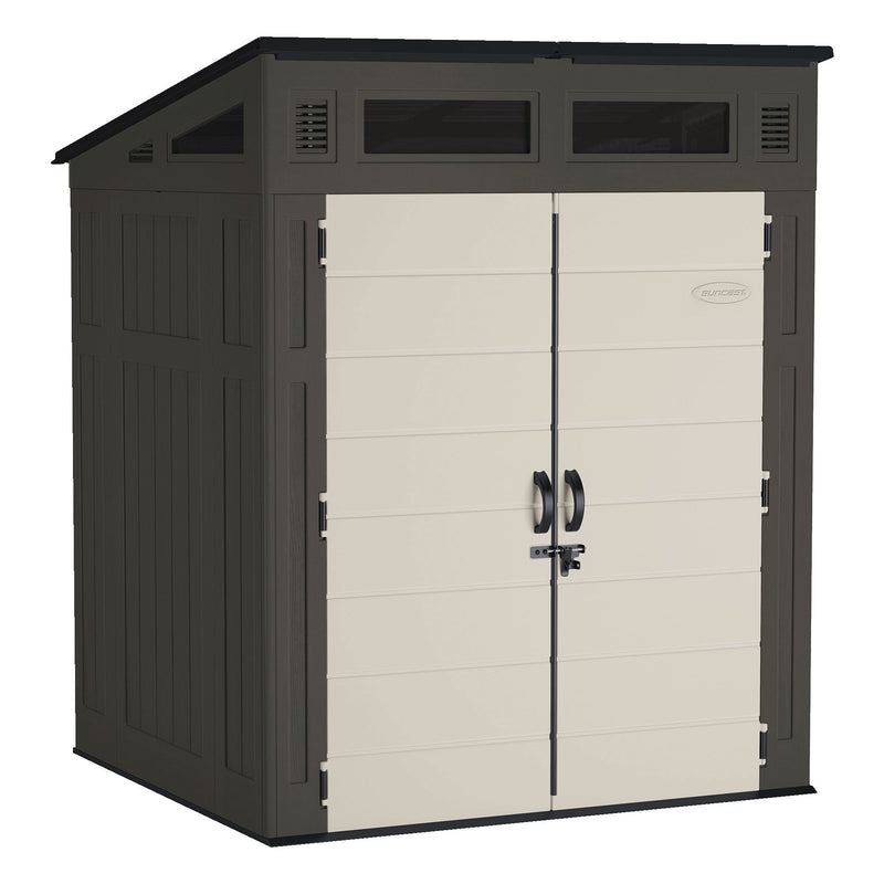 Modernist Outdoor Storage Shed, Grey, 6-ft x 5-ft Q8O1