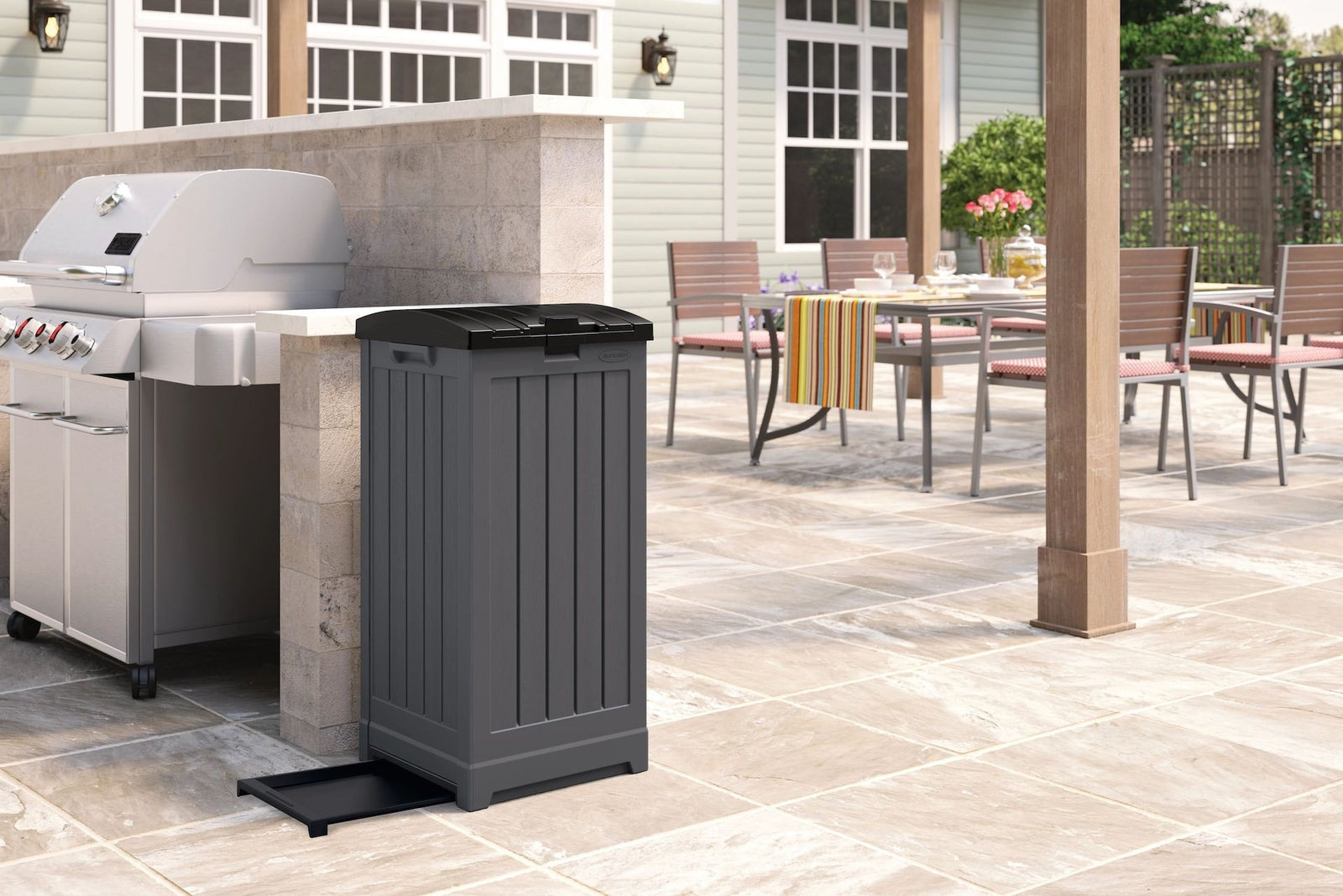 Trash Hideaway Outdoor Garbage/Trash Refuse Container, 135L Y5R2 - product image 5