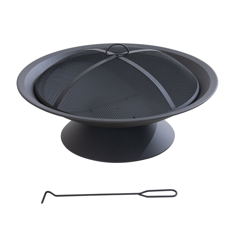 Genesee Round Fire Pit, Black P0L8
