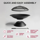 Genesee Round Fire Pit, Black P0L8 - product image 3