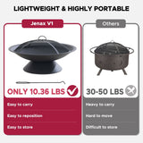 Genesee Round Fire Pit, Black P0L8 - product image 6