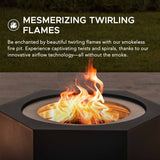 Hexagonal Low Smoke Stainless Steel Fire Pit, 26-in O4M3 - product image 3