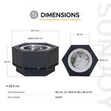 Hexagonal Low Smoke Stainless Steel Fire Pit, 26-in O4M3 - product image 4