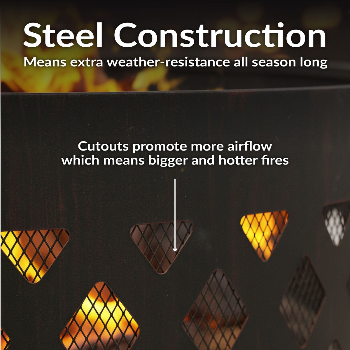 Decor Cut Out Wood-Burning Fire Ring, 36-in W1J6 - product image 4