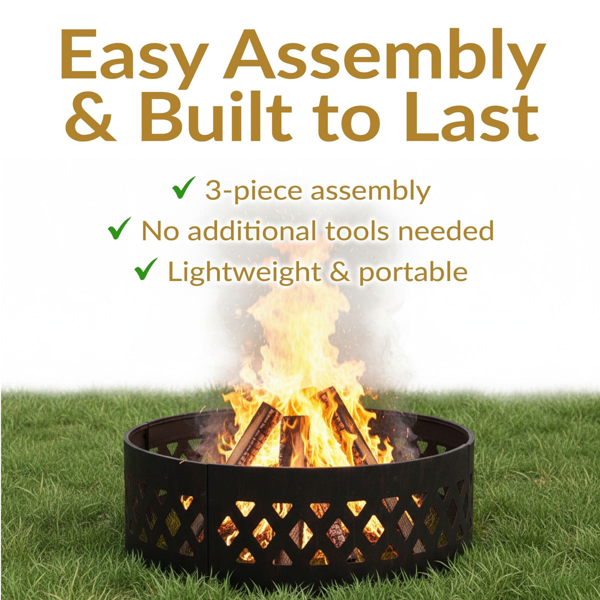 Decor Cut Out Wood-Burning Fire Ring, 36-in W1J6 - product image 5