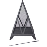 Decor Majestic Pyramid Steel Fire Pit, Black G3S4 - product image 3