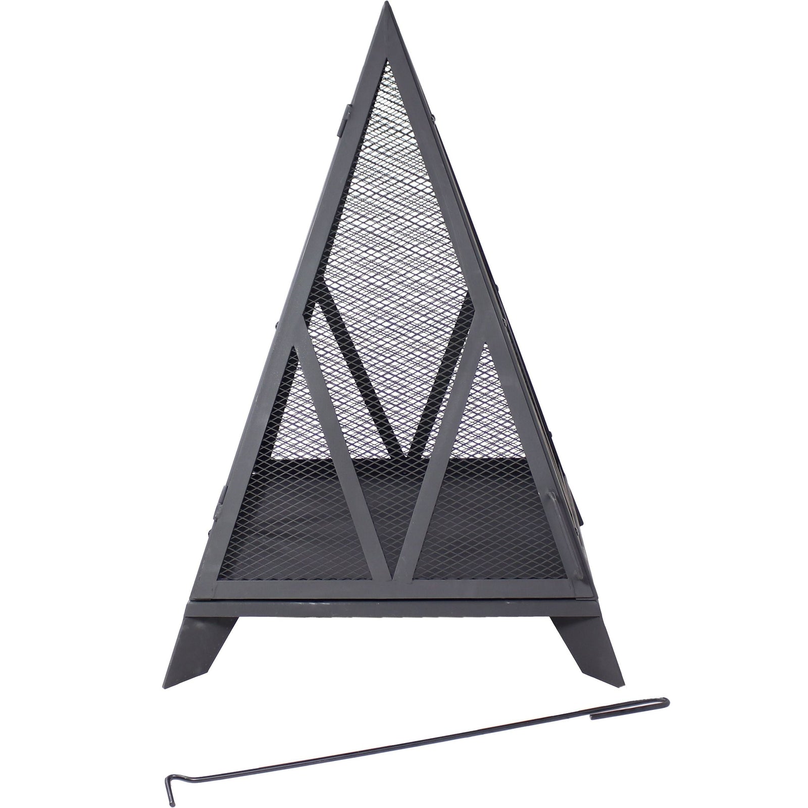 Decor Majestic Pyramid Steel Fire Pit, Black G3S4 - product image 3