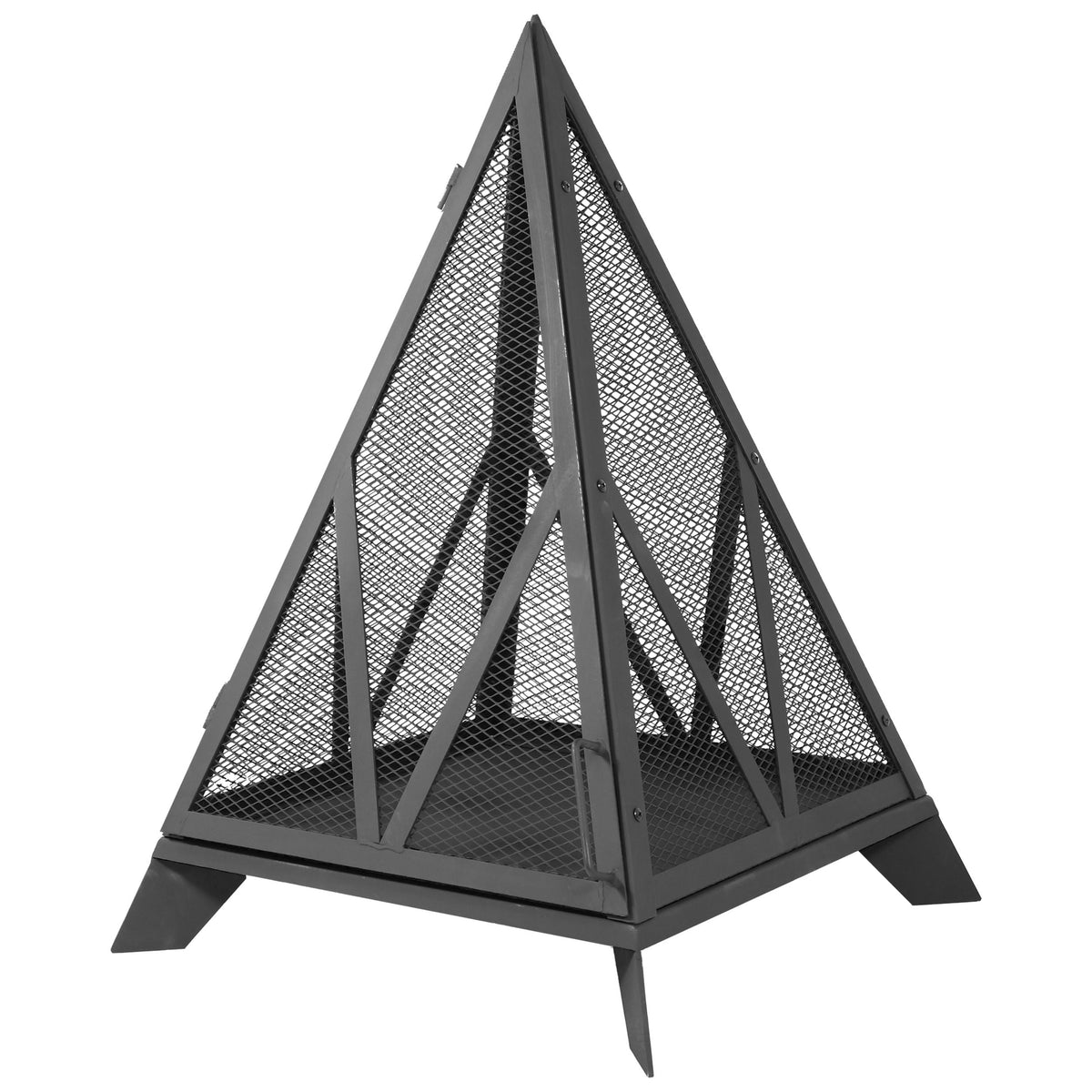Decor Majestic Pyramid Steel Fire Pit, Black G3S4 - product image 4