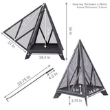 Decor Majestic Pyramid Steel Fire Pit, Black G3S4 - product image 6