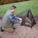 Decor Majestic Pyramid Steel Fire Pit, Black G3S4 - product image 8