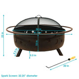 Décor Steel Cosmic Fire Pit, Extra-Large, 42-in P5M7 - product image 5