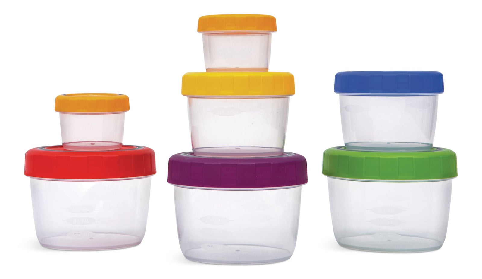 Nestable Clear Plastic Food Storage Container Set with Lids D9A2 - product image 1