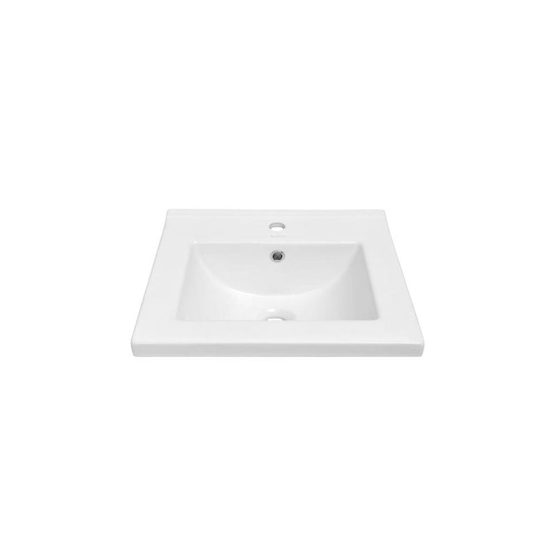 Ceramic Square Vanity Sink Top, 18-in R4H7