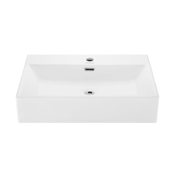 Claire Rectangle Wall-Mount Bathroom Sink, 24-in O7Q3