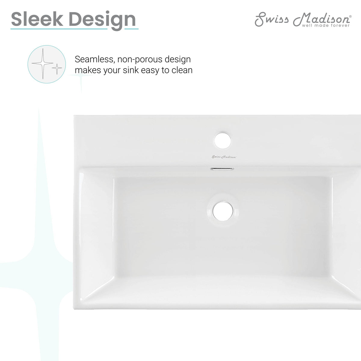Claire Rectangle Wall-Mount Bathroom Sink, 24-in O7Q3 - product image 5