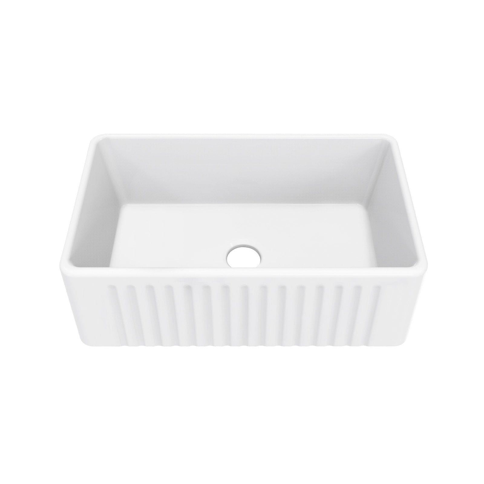 Delice Ceramic Farmhouse Kitchen Sink with Apron, 30-in x 18-in P8E3 - product image 1