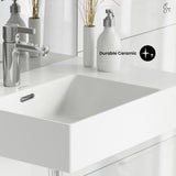 St. Tropez Ceramic Wall Hung Sink with Left Side Faucet Mount, 24-in x 18-in E1H1 - product image 3
