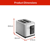 2-Slice Stainless Steel Digital Toaster, Extra wide slots, 7 Browning levels T5K7 - product image 6