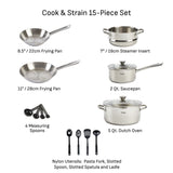 Cook and Strain Stainless Steel Cookware Set, 15-pc K4J8 - product image 7
