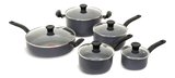 Hard Titanium Cookware Set, Non-stick, Dishwasher & Oven Safe, Grey, 10-pc I5V9 - product image 1