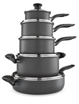Hard Titanium Cookware Set, Non-stick, Dishwasher & Oven Safe, Grey, 10-pc I5V9 - product image 2