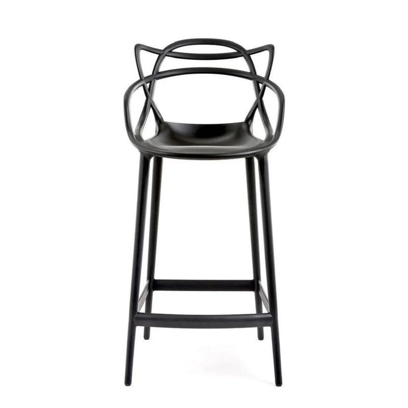 Me Home Black Molded Polypropylene Keeper Stool K1B3