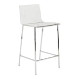 Me Home Clear Finish Sasha Stool with Silver Frame B0Z3 - product image 1
