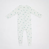The Elk Baby Whale Print Premium Organic Cotton Play and Grow Rib Foot Zippy, Various Sizes L6N5 - product image 1