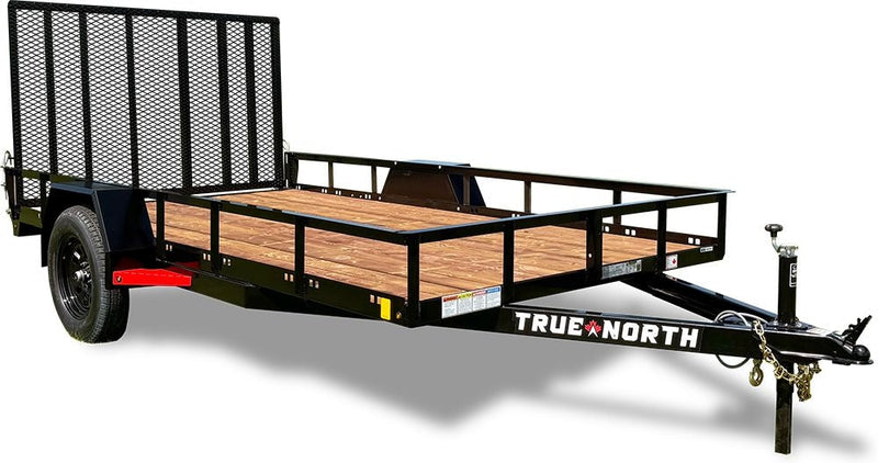 77-in x 12-ft Utility Trailer With Gate, Black Z5N9
