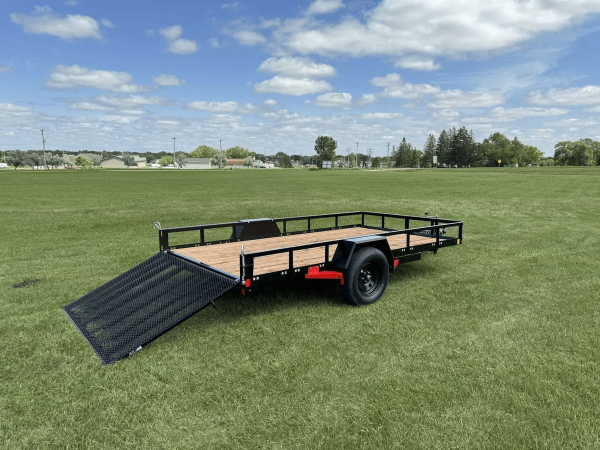 77-in x 12-ft Utility Trailer With Gate, Black Z5N9 - product image 5