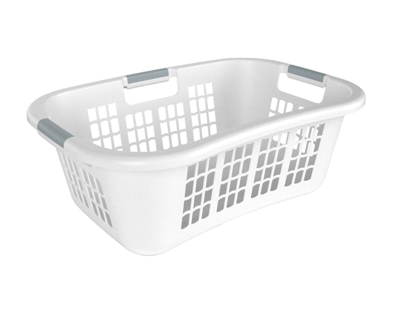 type A Hip Hugging Laundry Basket, Standard, White I5N5