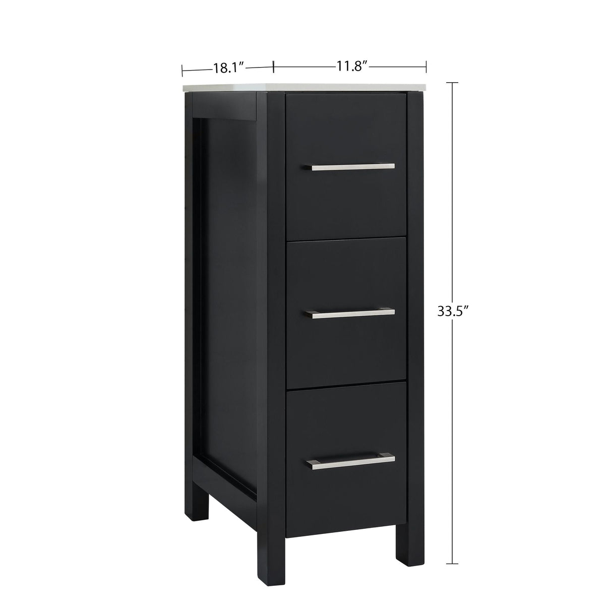 Vanity Art Brescia Vanity Side Cabinet, 12-in K2D1 - product image 1