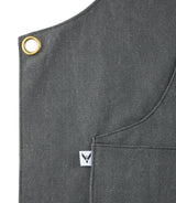 Adjustable Canvas & Leather BBQ Grilling Apron with Pockets, Grey M0D1 - product image 2