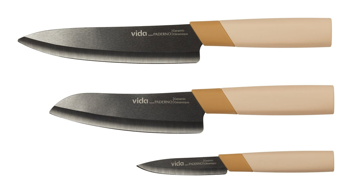 Black Ceramic Knife Set, 3-pc K4W2 - product image 1