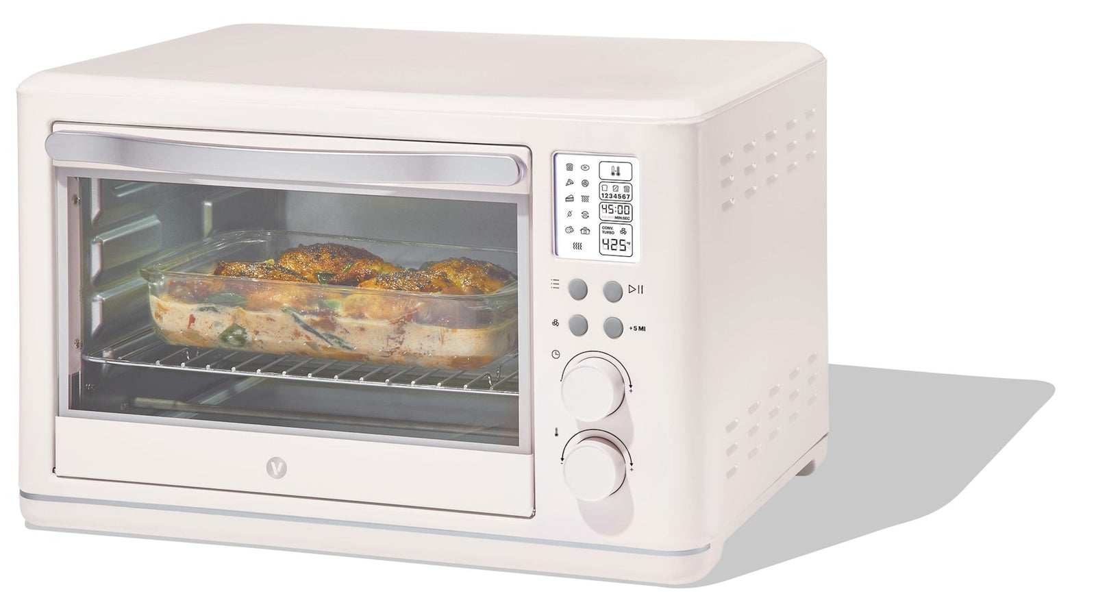 Digital Multi-Functional Air Fryer Toaster Oven with 11 Pre-Set Functions, Shortbread, 6-Slices Y8T4 - product image 1