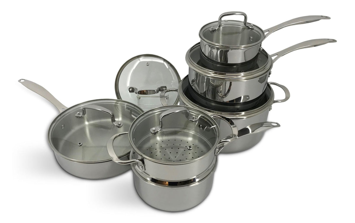 Elite Series 3-Ply Clad Stainless Cookware Set, Oven Safe X8F7 - product image 1