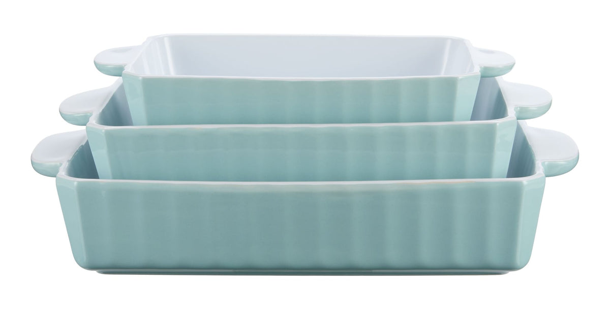 Rectangular White/Blue Bake Set, 3-pc N4C5 - product image 1