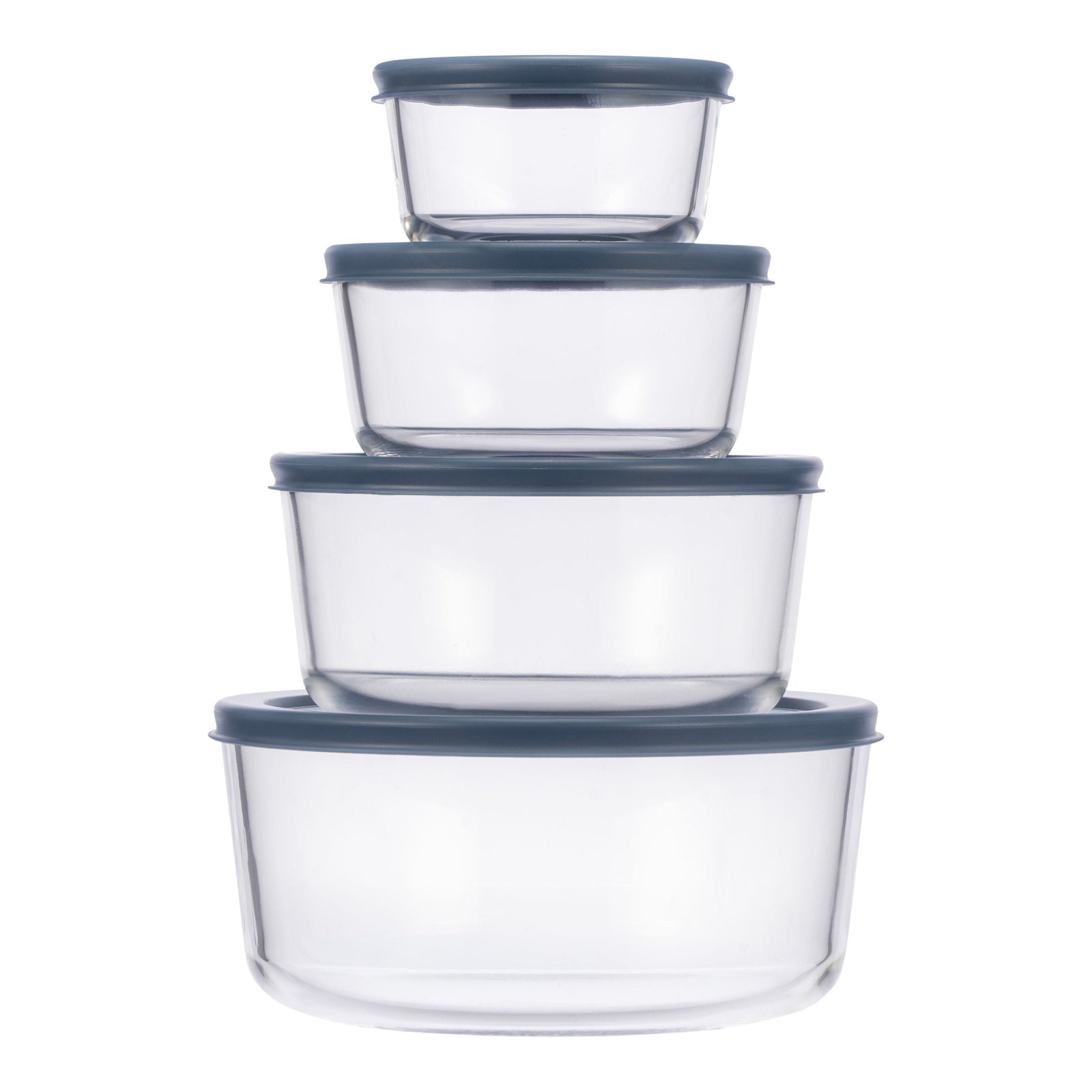 Round Glass Food Storage Container Set with Lids, 8-pc K9C8 - product image 1