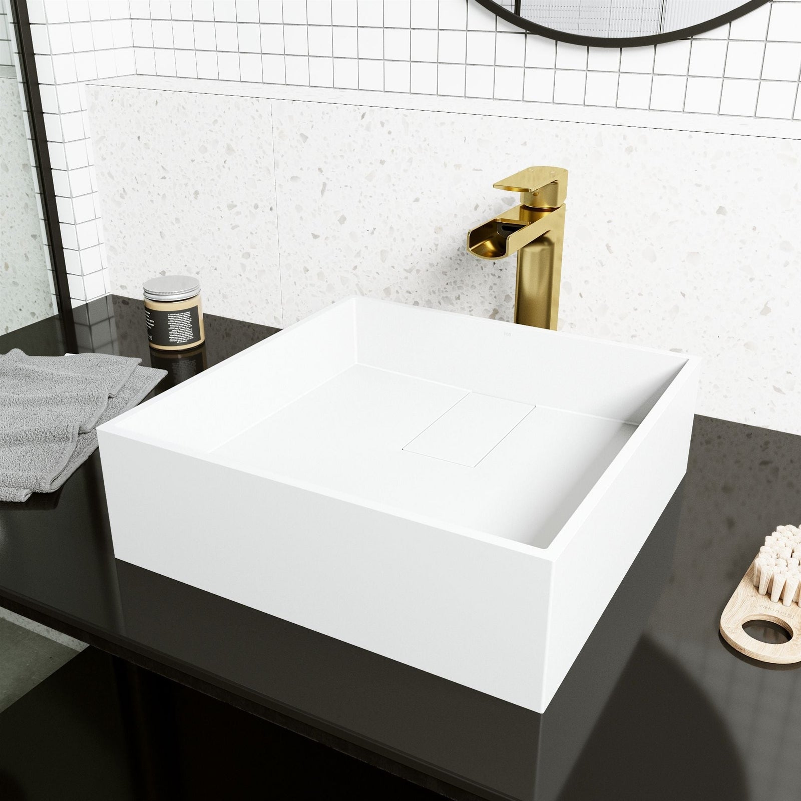 Bryant MatteStone 15x15-in Deep White Bathroom Sink/Basin with Square Vessel D7D3 - product image 5