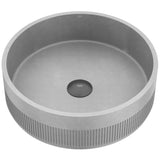 Cypress ConcretoStone 16-in Deep Grey Bathroom Sink/Basin with Round Fluted Vessel G3P1 - product image 1