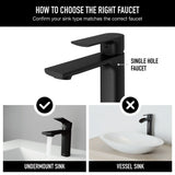 Davidson Single Handle Single Hole Bathroom Sink Faucet, WaterSense Certified, Matte Black C0G3 - product image 4