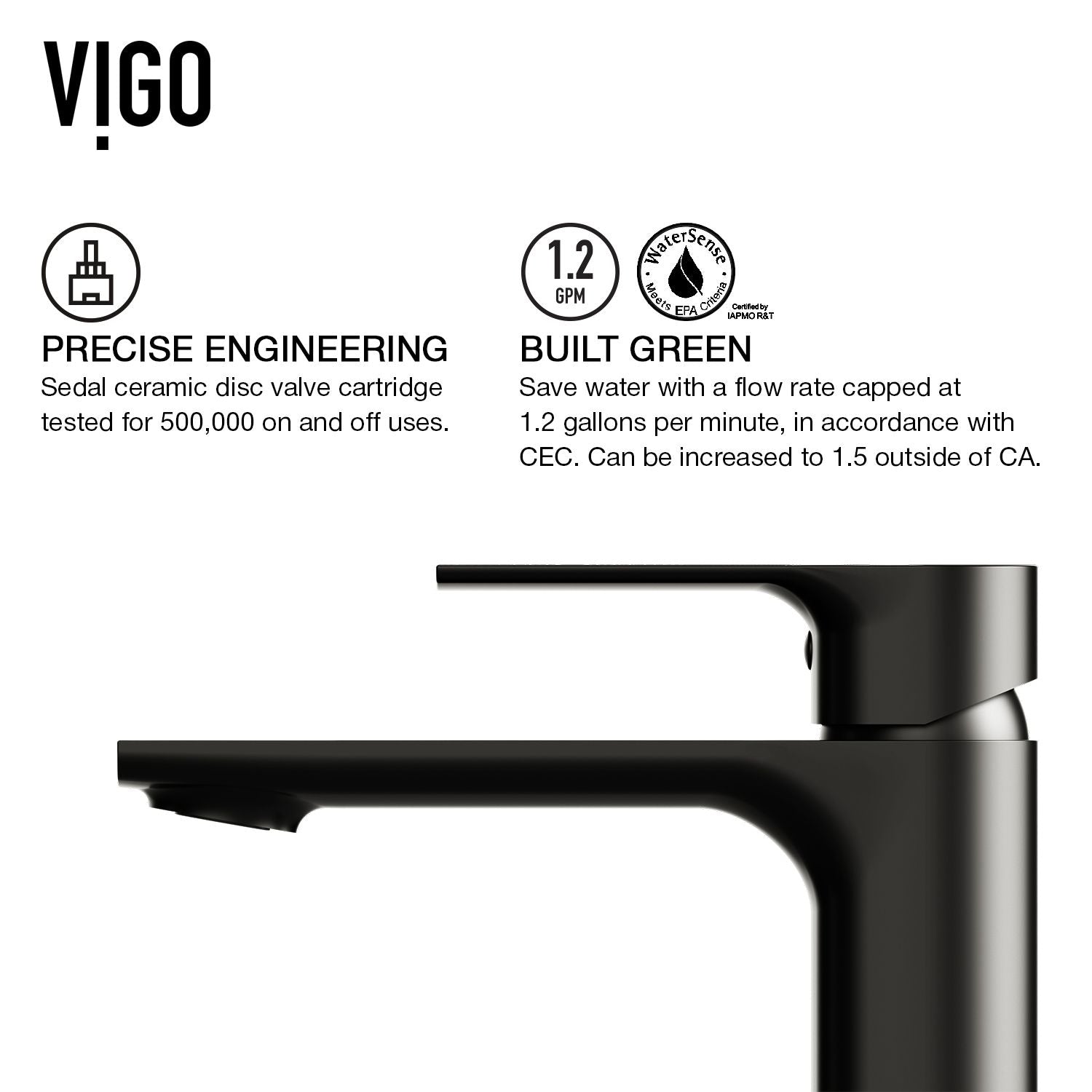 Davidson Single Handle Single Hole Bathroom Sink Faucet, WaterSense Certified, Matte Black C0G3 - product image 7