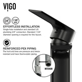 Davidson Single Handle Single Hole Bathroom Sink Faucet, WaterSense Certified, Matte Black C0G3 - product image 8