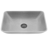 Duomo Gothic ConcretoStone 18x13-in Deep Grey Bathroom Sink/Basin with Rectangular Vessel S7L9 - product image 1