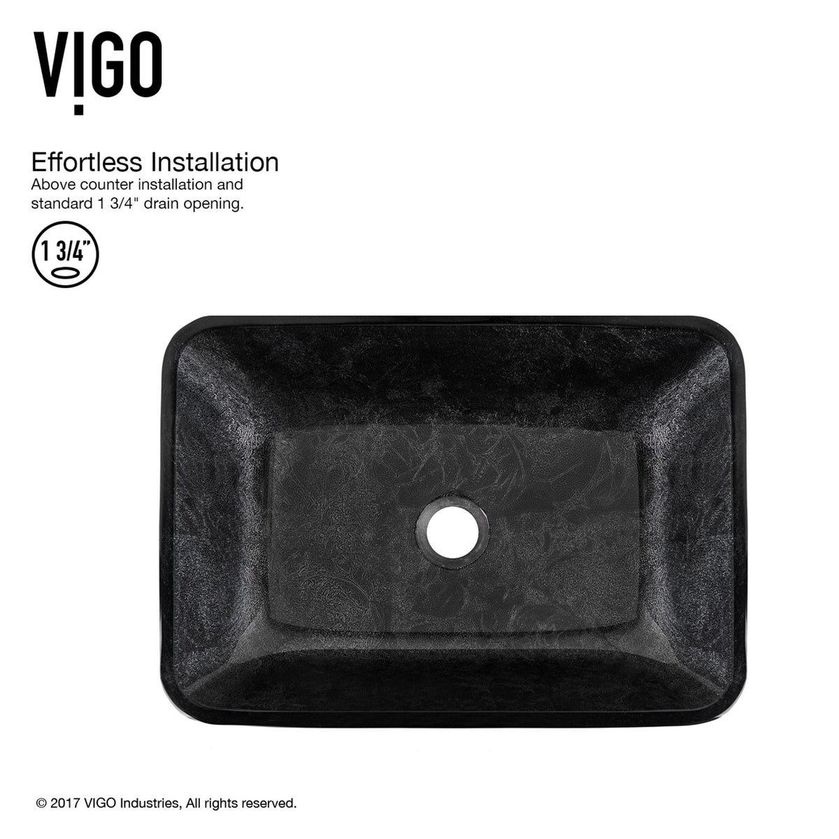 Glass Grey Onyx Bathroom Sink/Basin Set with Niko Faucet and Rectangular Vessel E5R9 - product image 4