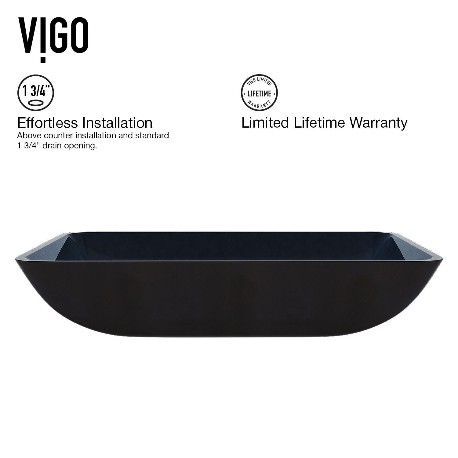Glass Rectangular Vessel Bathroom Sink/Basin, Turquoise M3Q3 - product image 4