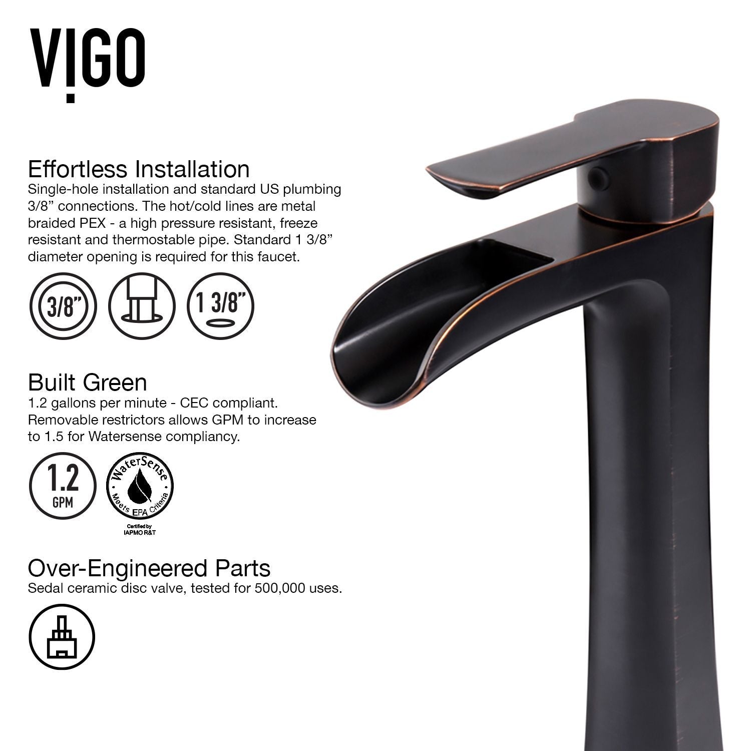 Glass Russet Brown Bathroom Sink/Basin Set with Niko Faucet and Round Vessel R2W2 - product image 7